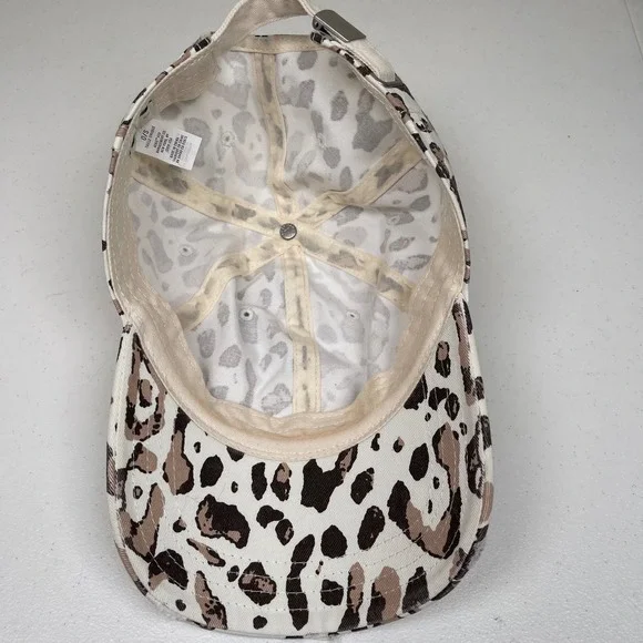 Aerie Dad Baseball Hat Cap OS Leopard Animal Print Distressed Strapback - Picture 6 of 7